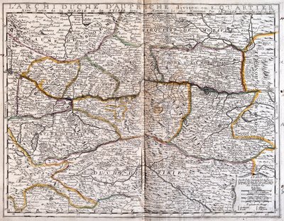 Österreich (Bundesland: Oberösterreich, Niederösterreich, Burgenland), Tschechische Republik (Südböhmen und Mähren) von Jean-Baptiste Nolin