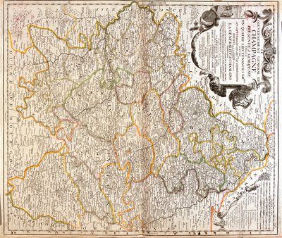Champagne-Ardenne, Picardie, Lorraine, Franche-Comté, Bourgogne, Île-de-France, Frankrike av Jean-Baptiste Nolin