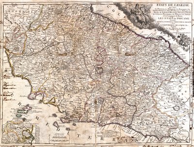 Emilia-Romagna, Toskana, Marken, Umbrien, Abruzzen, Latium, Italien von Jean-Baptiste Nolin