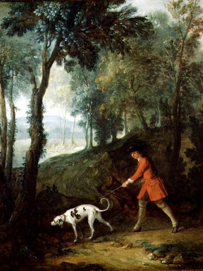 The Huntsman with a Tufter on a Leash, c.1727 (olja på duk) av Jean Baptiste Oudry