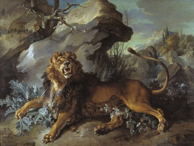 Lejonet och flugan av Jean-Baptiste Oudry