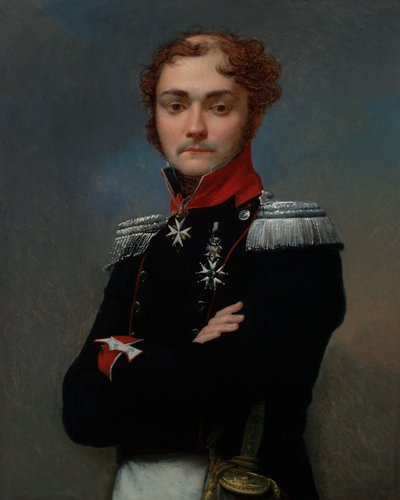 Porträtt av Charles-Louis Regnault, officer från Napoleonkrigen av Jean-Baptiste Regnault