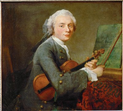 Der junge Mann mit der Violine von Jean-Baptiste Simeon Chardin