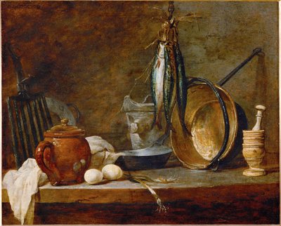 Lean-meny och köksredskap ... av Jean-Baptiste Simeon Chardin