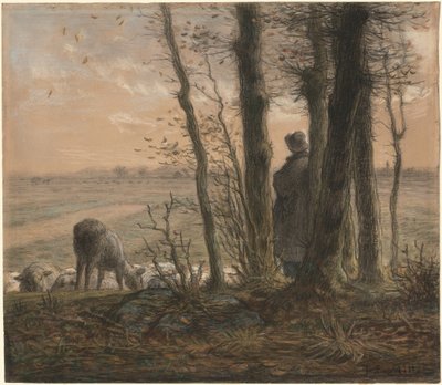Fallande löv av Jean-Francois Millet