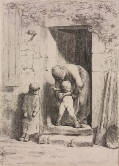 Maternell uppvaktning av Jean-Francois Millet