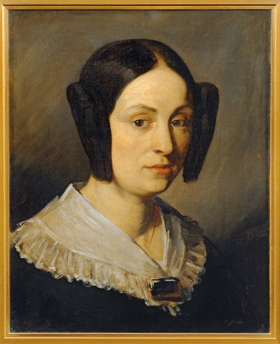 Porträtt av Augustine Fournerie, född Dore (målning på duk) av Jean-Francois Millet