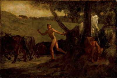 Studie till ”Merkurius leder Argus kor till vattnet” av Jean-Francois Millet