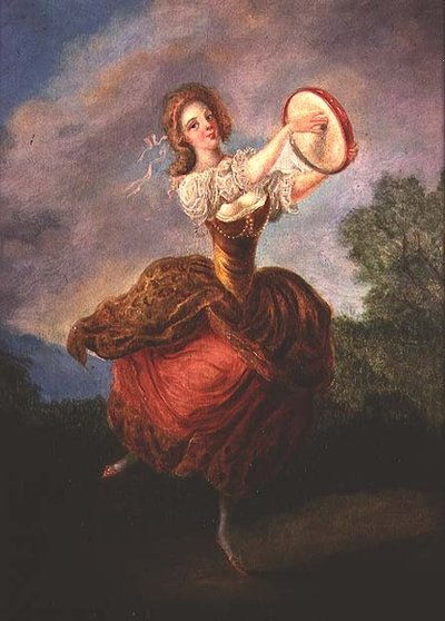 Dansare med en tamburin av Jean Frederic Schall