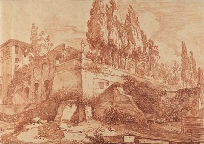 Ruiner av ett kejserligt palats, Rom av Jean-Honore Fragonard
