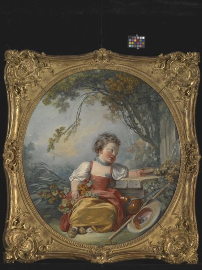 Den lilla pilgrimen (olja på duk) av Jean Honore Fragonard