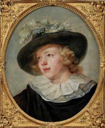 porträtt av en ung man av Jean-Honore Fragonard
