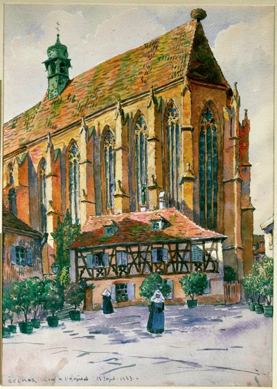 Innergården till sjukhuset i Colmar av Jean-Jacques (1873-1951) Waltz