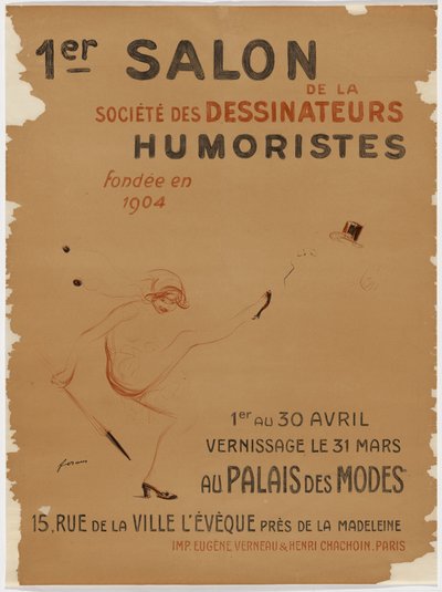 ”1:a humoristsalongen, Modets palats” (Humoristernas första utställning, Stilens palats) av Jean-Louis Forain
