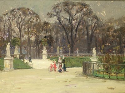 I Jardin du Luxembourg (olja på duk) av Jean Louis Lefort