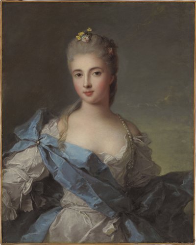 Porträtt av hertiginnan av La Rochefoucault (Louise Elisabeth de la Rochefoucault, hertiginna av Enville av Jean Marc Nattier