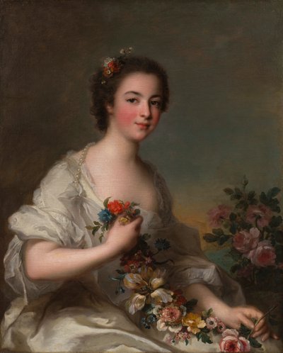 Porträtt av en dam av Jean-Marc Nattier