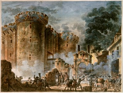 Stormningen av Bastiljen av Jean-Pierre Houel