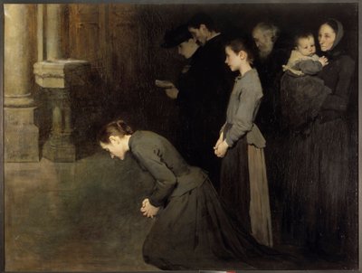 Den ödmjuka målningens bön av Jean Henri Geoffroy dit Geo (1853-1924) 1893 Sön. 1,45x1,92 m Dijon, Musee des Beaux Arts av Jean Geoffroy