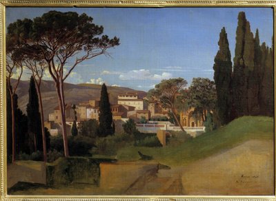 Vy över en romersk villamålning av Achilles J. Benouville (1815-1891) 1844 Sön. 0,51 x 0,72 m Paris, musee d