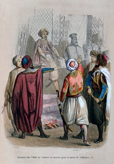 Arméns befälhavares ed att dö för Mehmet Alis sak, Egypten, 1805 1847 av Jean Adolphe Beauce
