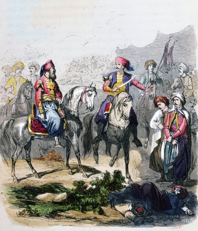 Slaget vid Nezib (Nisib, Nizib, Nizip) 24 juni av Jean Adolphe Beauce