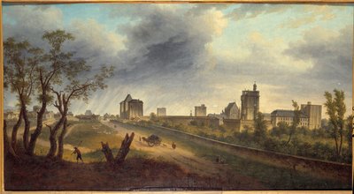 Utsikt över slottet i Vincennes Målning av Adrien Guignet (1816-1854) av Jean Adrien Guignet