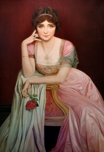 Porträtt av sångaren Genevieve Vix (1879-1939) målning av Jean Alex Coraboeuf (1870-1947) 1906 Nantes, Musee des Beaux Arts av Jean Alexandre Coraboeuf