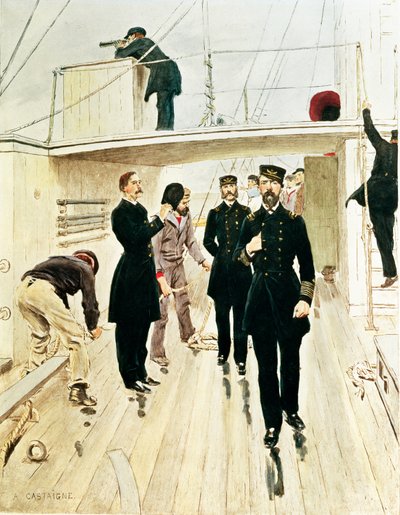 US Navy: konteramiral, kapten och fänrik av Jean Alexandre Michel Andre Castaigne