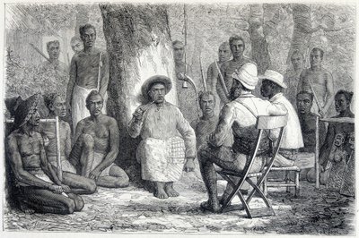 Cameron Expedition besök i Kattendé - i Around the World av Jean-Andre Rixens