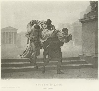 Caesars kropp (gravyr) av Jean-Andre Rixens