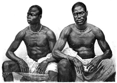 Två män från Assinie, Guinea, c1860-1920. av Jean-Andre Rixens
