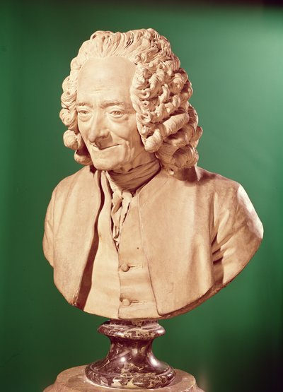 Byst av Voltaire (1694-1778) av Jean Antoine Houdon