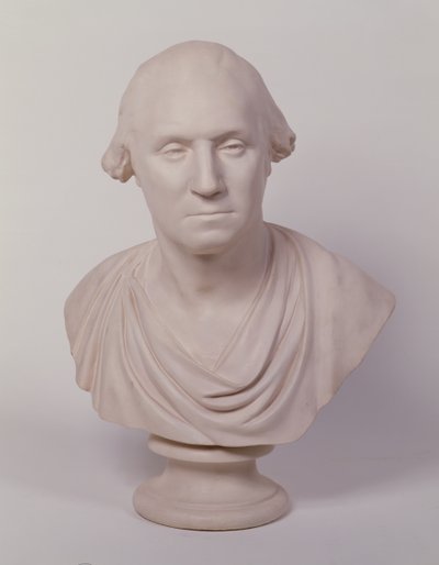 George Washington (målad gips) av Jean Antoine Houdon