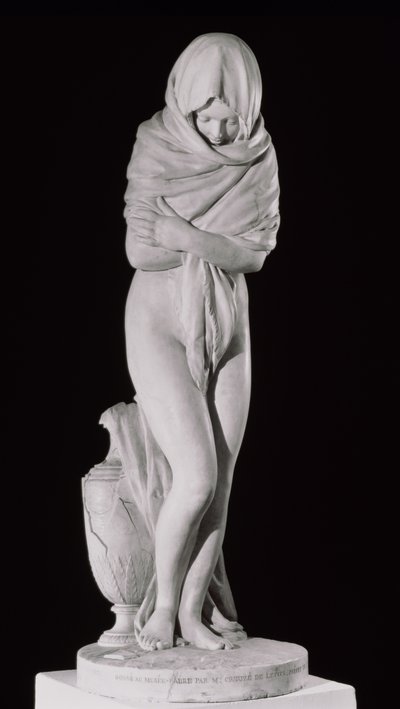 Vinter, eller den kyliga kvinnan (marmor) av Jean Antoine Houdon