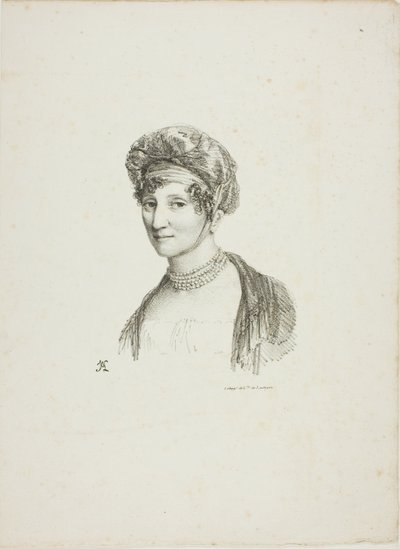 Porträtt av en kvinna i en turban av Jean Antoine Laurent