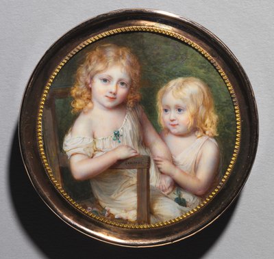 Porträtt av konstnärerna Barnen Emma och Paul, ca. 1795. av Jean Antoine Laurent