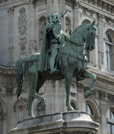 Ryttarstaty av prevot av köpmännen i Paris Etienne Marcel av Jean Antoine Marie Idrac