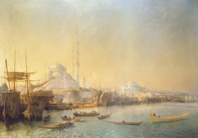En vidsträckt utsikt över Konstantinopel och Gyllene hornet, 1840 av Jean Antoine Theodore Gudin