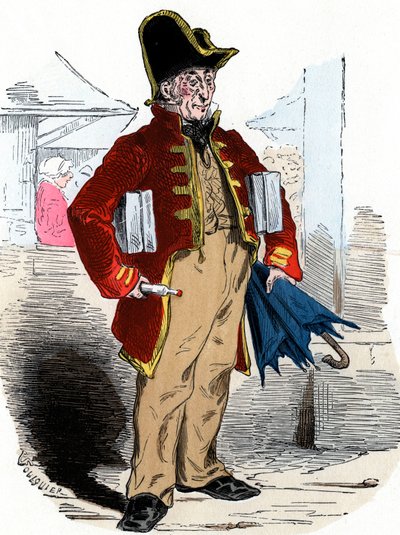 Man som säljer eau de Cologne av Jean Antoine Valentin Foulquier