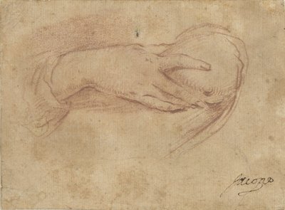 Handen på ett bröst av Jean Antoine Watteau (rejected attribution)