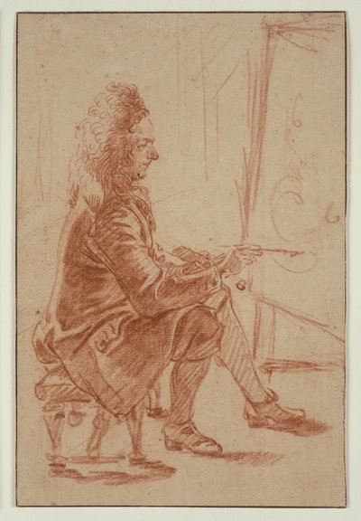 Ein Perückenmaler (möglicherweise Claude Audran), um 1709 von Jean-Antoine Watteau