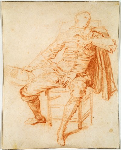 Schauspieler der Comédie Italienne Crispin, frühes 20. Jahrhundert von Jean Antoine Watteau