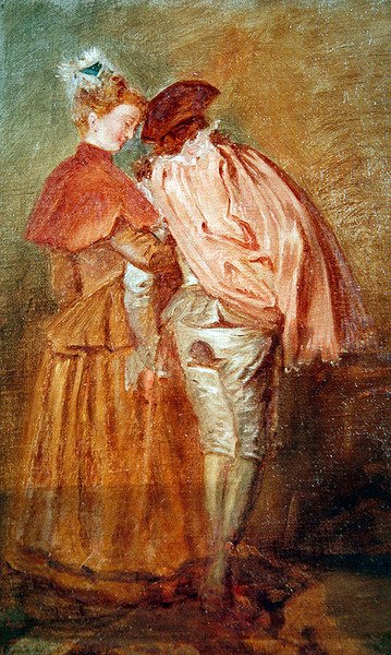 Avresa till Kythira av Jean Antoine Watteau
