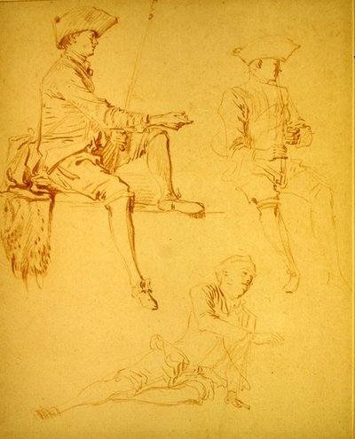 Figurenstudien von Jean Antoine Watteau