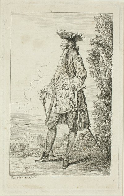 Modische Figuren von Jean-Antoine Watteau