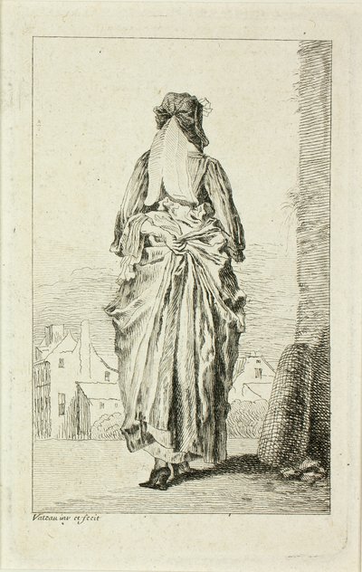 Modische Figuren von Jean-Antoine Watteau