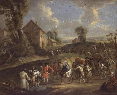 Infanterie auf dem Marsch von Jean Antoine Watteau