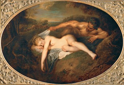 Nymphe und Satyr von Jean-Antoine Watteau