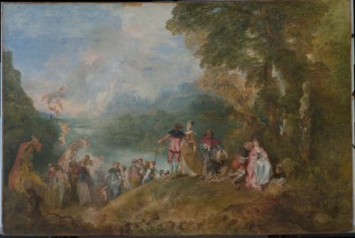 Pilgrimsfärd till Cythera Ombordstigning för Cythera, 1717 av Jean Antoine Watteau